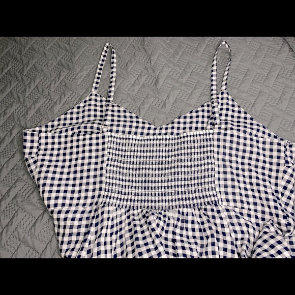 Gap•NWOT Navy Gingham Dress - Picture 3 of 4